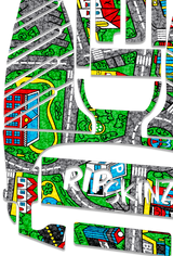 City Play Mat Graphics Kit - Standard Crazy Cart