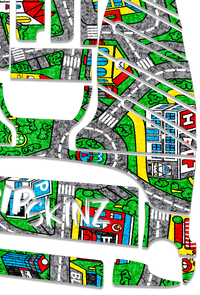 City Play Mat Graphics Kit - Standard Crazy Cart