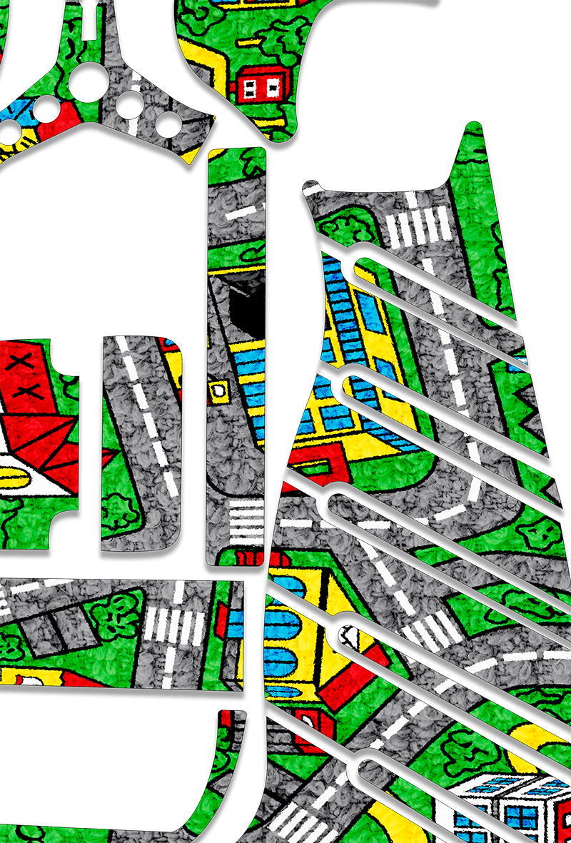 City Play Mat Graphics Kit - Standard Crazy Cart