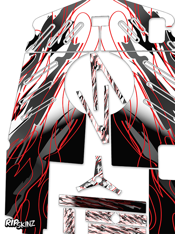 Faded Flame Graphics Kit - Crazy Cart XL