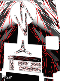 Faded Flame Graphics Kit - Crazy Cart XL