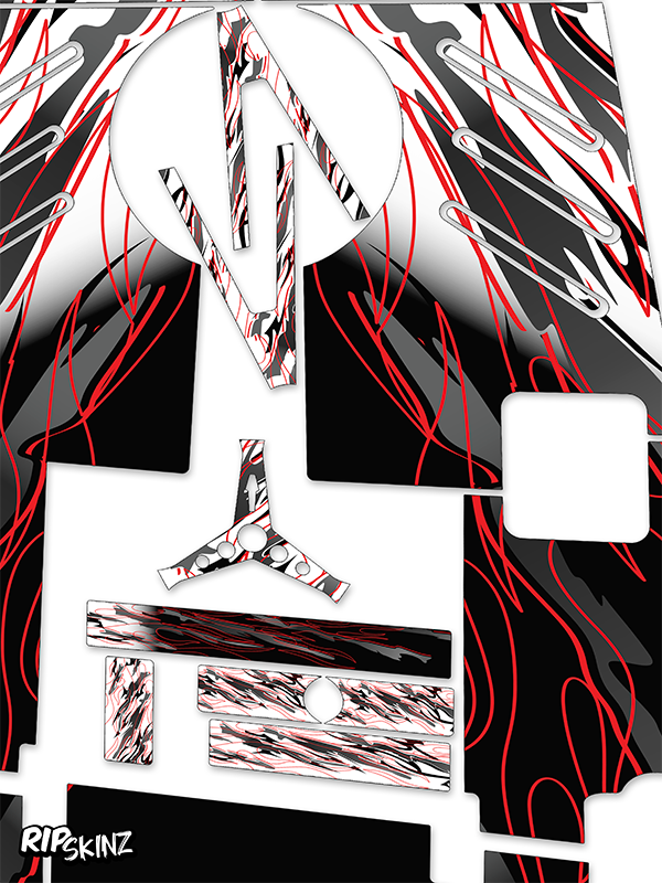 Faded Flame Graphics Kit - Crazy Cart XL