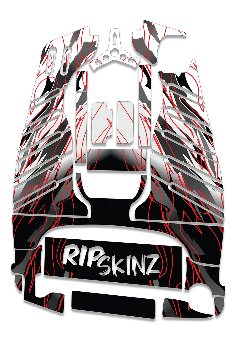 Faded Flame Graphics Kit - Standard Crazy Cart