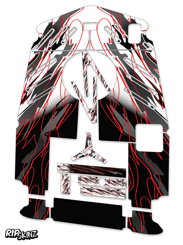 Faded Flame Graphics Kit - Crazy Cart XL