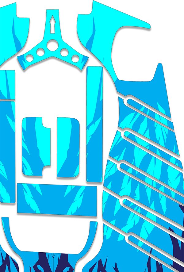 Frozen Drift Graphics Kit - Standard Crazy Cart