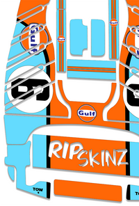 Gulf Racing Graphics Kit  - Standard Crazy Cart