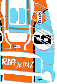 Gulf Racing Graphics Kit  - Standard Crazy Cart