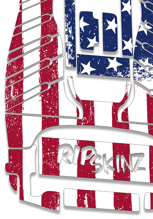 Ripskinz Shred White & Blue