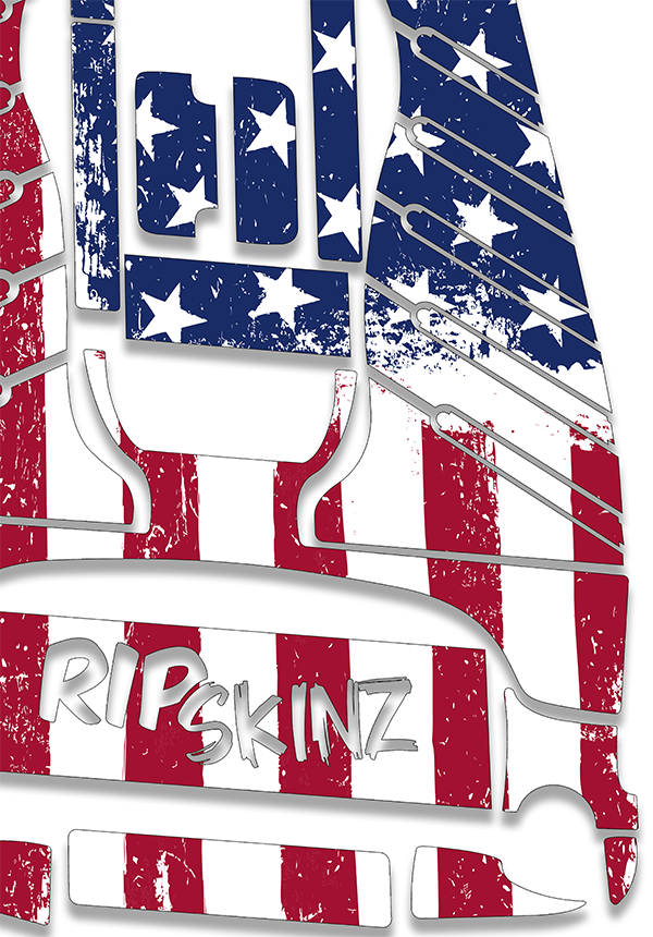 Ripskinz Shred White & Blue