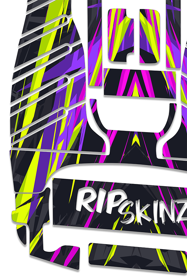 Neon Drift Graphics Kit - Standard Crazy Cart