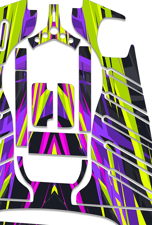 Neon Drift Graphics Kit - Standard Crazy Cart