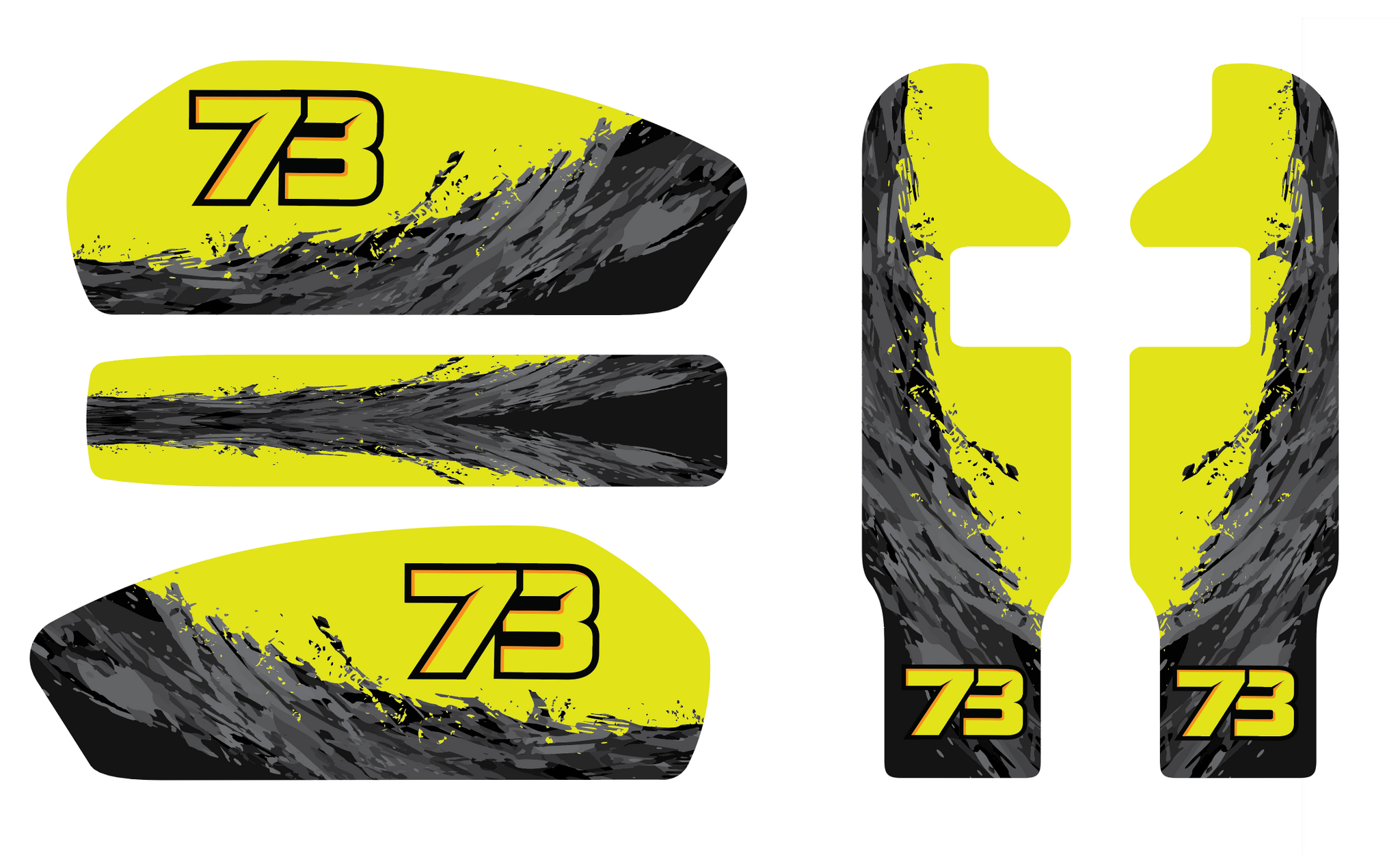 Yellow Ripper Graphics Kit - SUPER73 S2