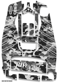 Snow Camo Graphics Kit - Standard Crazy Cart