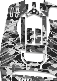 Snow Camo Graphics Kit - Standard Crazy Cart