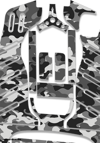 Snow Camo Graphics Kit - Standard Crazy Cart