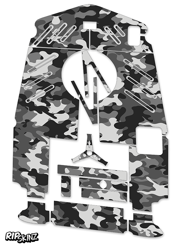 Snow Camo Graphics Kit - Crazy Cart XL