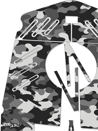 Snow Camo Graphics Kit - Crazy Cart XL