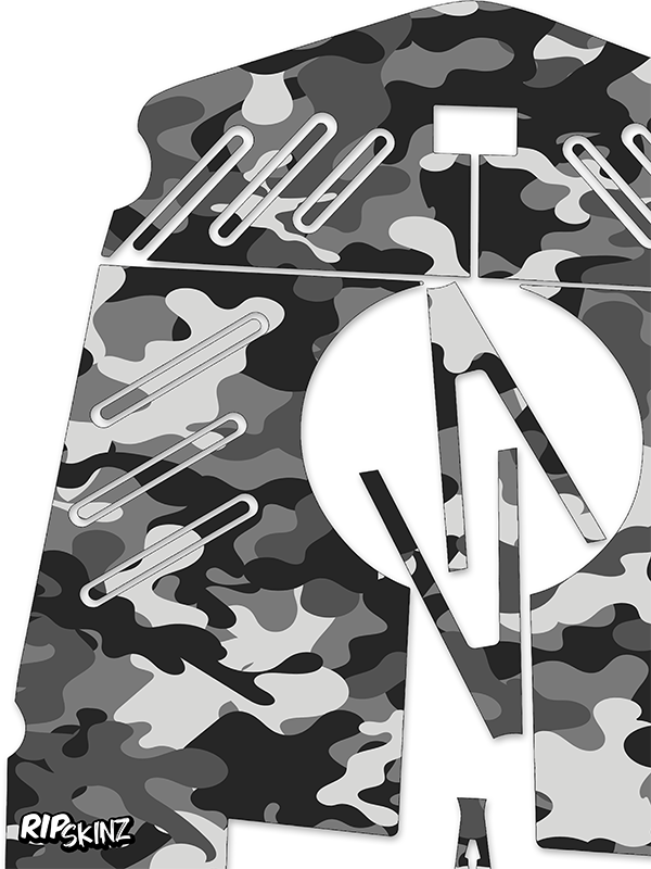 Snow Camo Graphics Kit - Crazy Cart XL