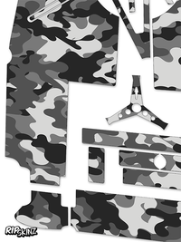 Snow Camo Graphics Kit - Crazy Cart XL
