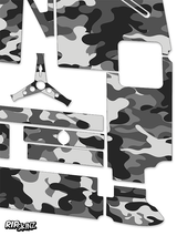 Snow Camo Graphics Kit - Crazy Cart XL