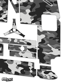 Snow Camo Graphics Kit - Crazy Cart XL