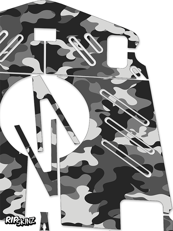 Snow Camo Graphics Kit - Crazy Cart XL