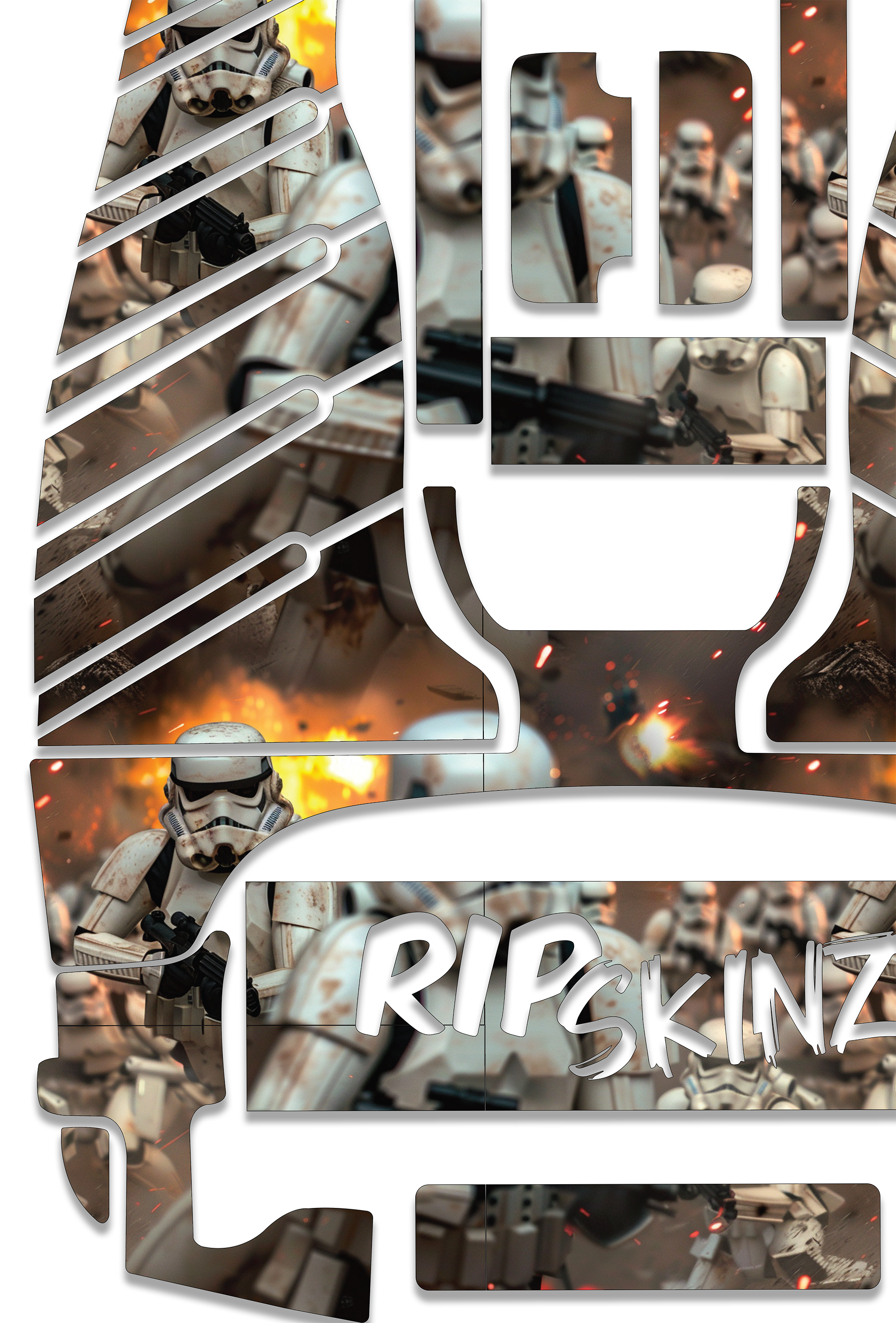 Storm Trooper Graphics Kit - Standard Crazy Cart