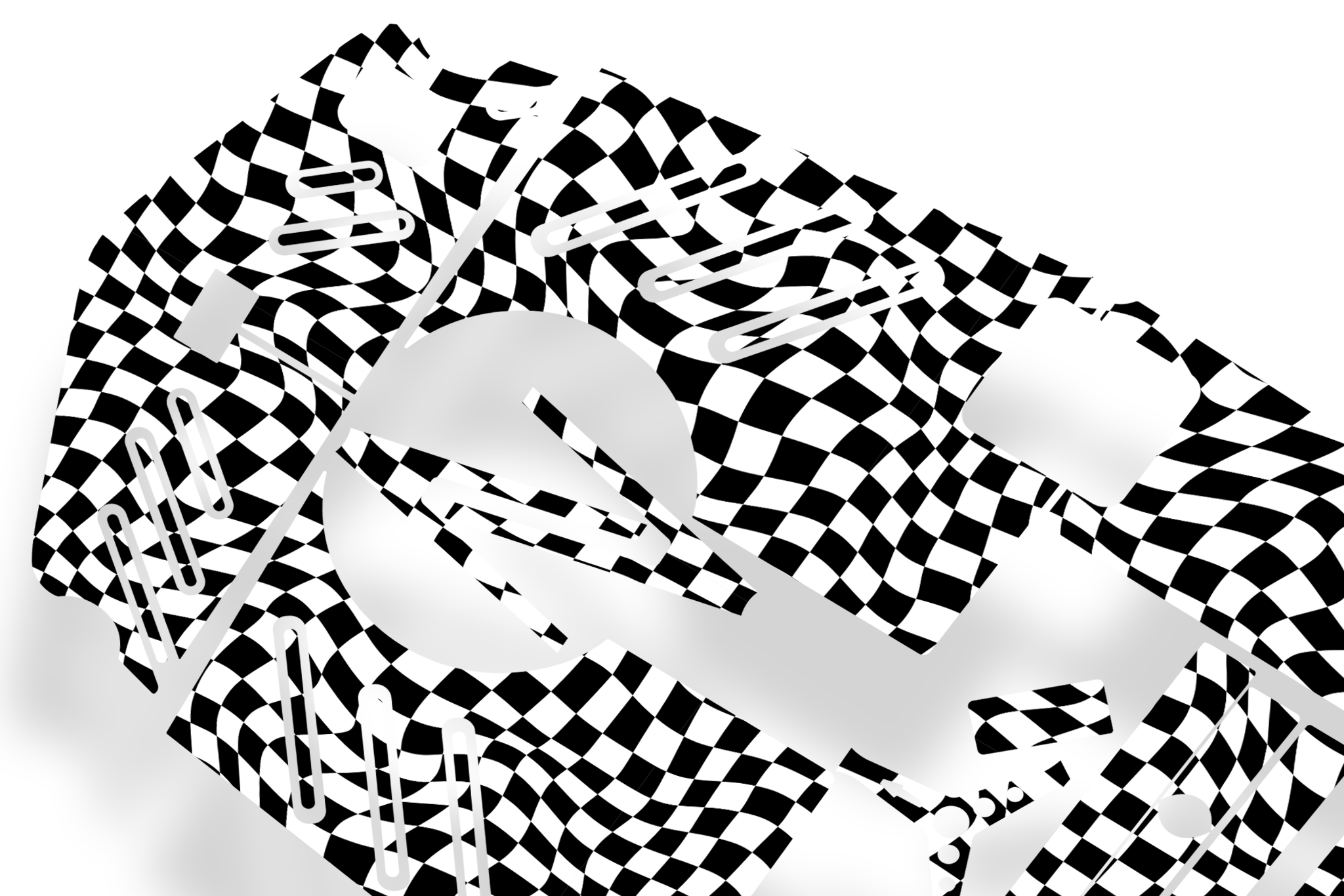 Trippy Checker Graphics Kit - Crazy Cart XL