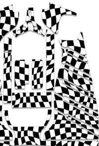 Trippy Checker - Standard Crazy Cart Graphics Kit