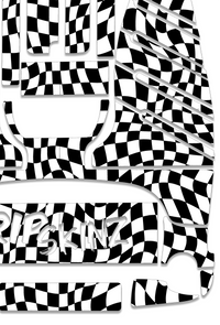Trippy Checker - Standard Crazy Cart Graphics Kit