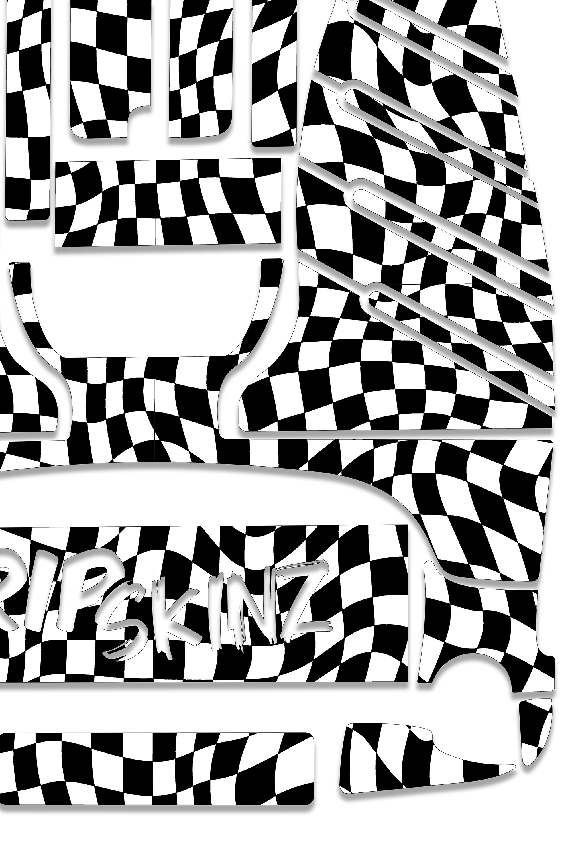 Trippy Checker - Standard Crazy Cart Graphics Kit