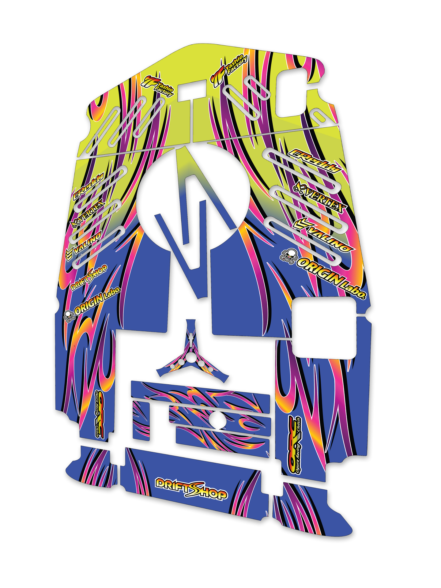 Retro Drift Livery Graphics Kit - Crazy Cart XL
