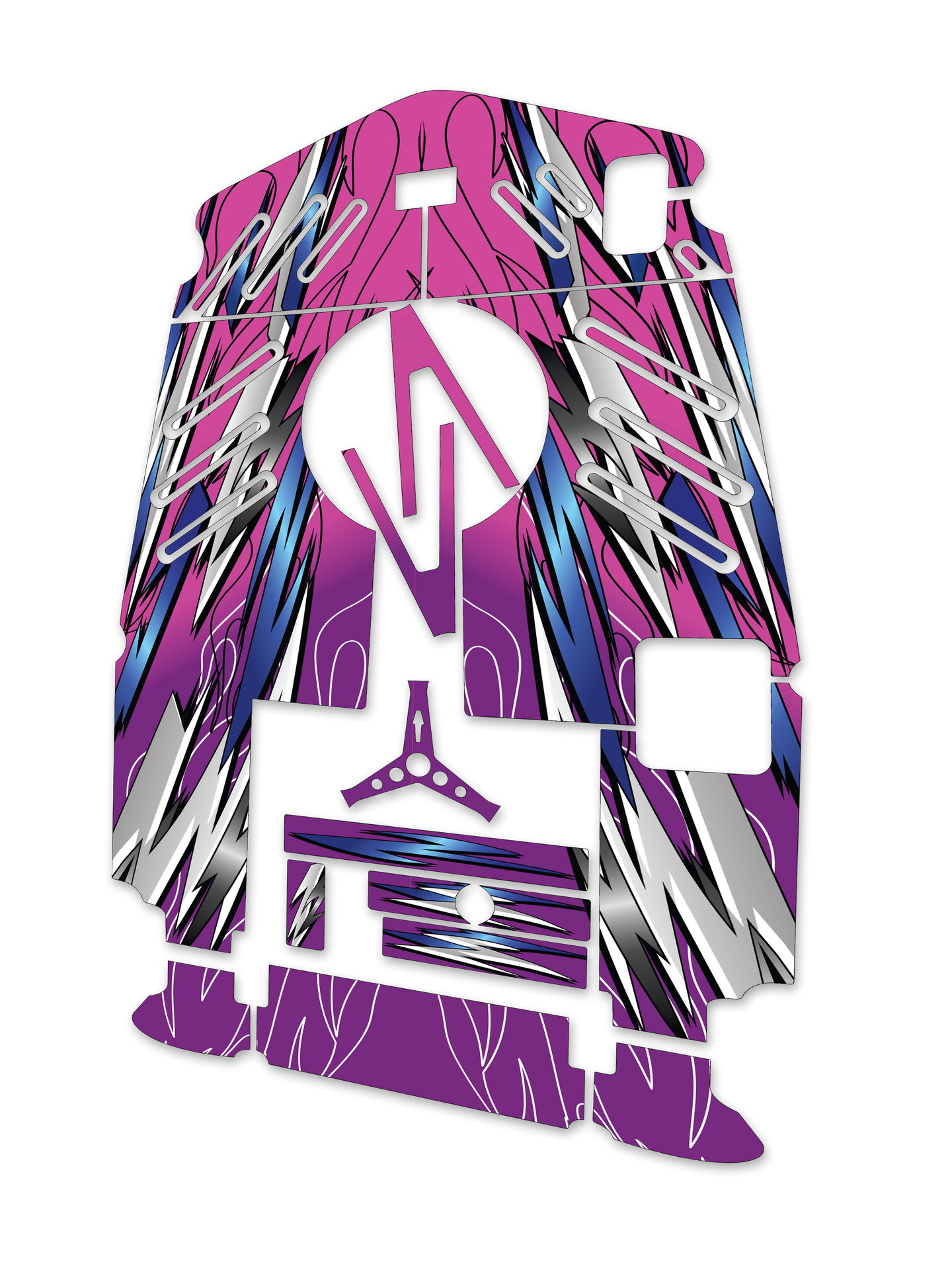 Electric Purple Drift Graphics Kit - Crazy Cart XL