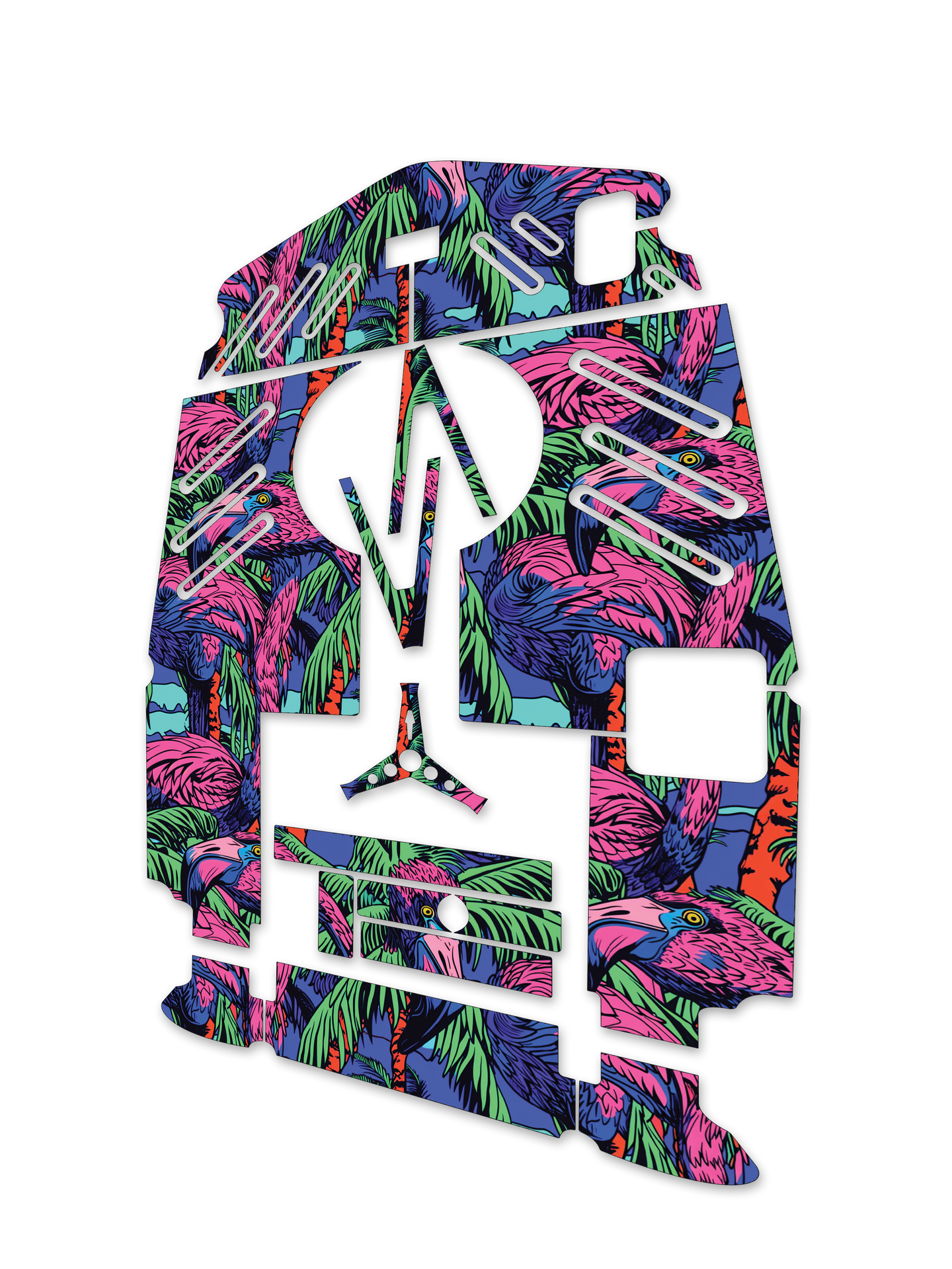 Flamingo Graphics Kit - Crazy Cart XL